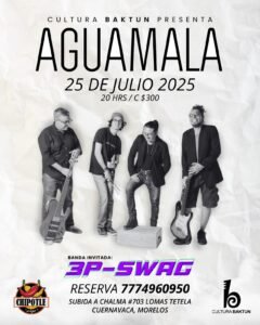 Aguamala & 3PSwag 25 Agosto 25  en Baktum, Cuernavaca, México.